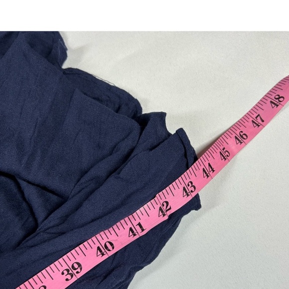 Lulus Playa Ciudad Navy Blue Print Maxi Dress Embroidered size S - Picture 3 of 5